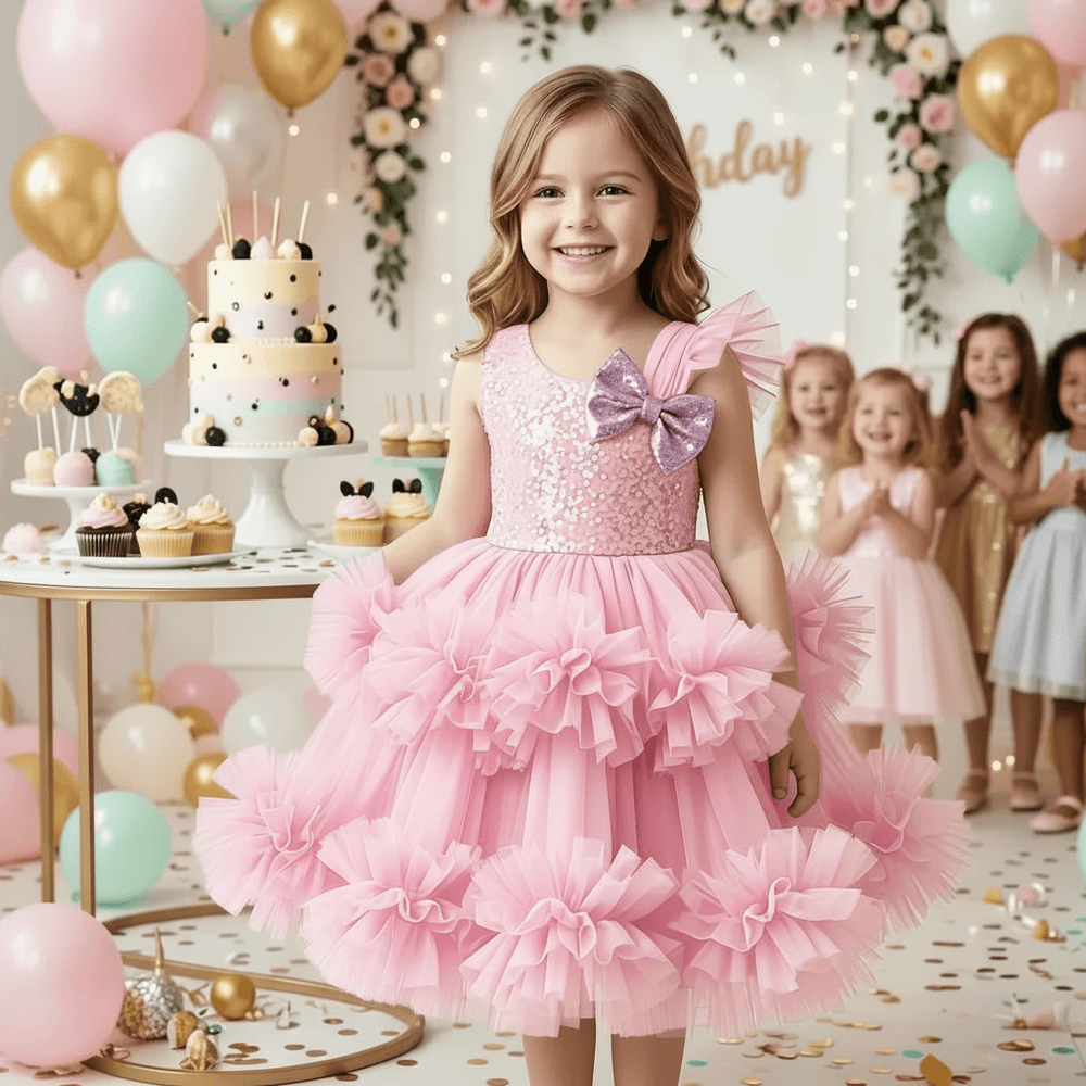 Pink net frock M260159