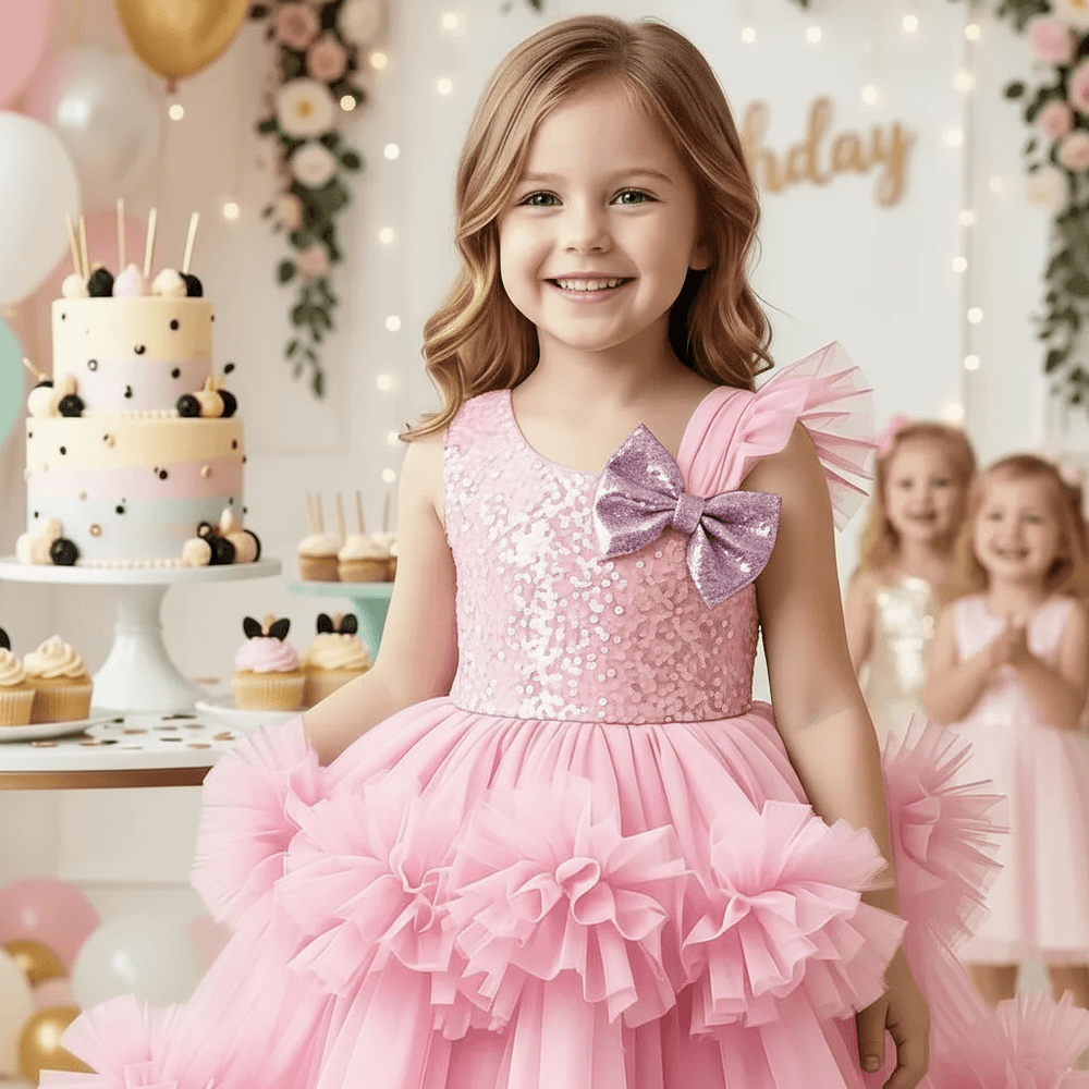 Pink net frock M260159