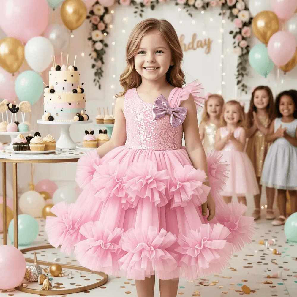 Pink net frock M260159