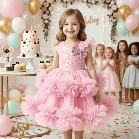 Pink net frock M260159