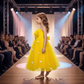 yellow party frock for girls-M260161