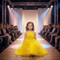 yellow party frock for girls-M260161