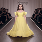 Yellow net frock M260168