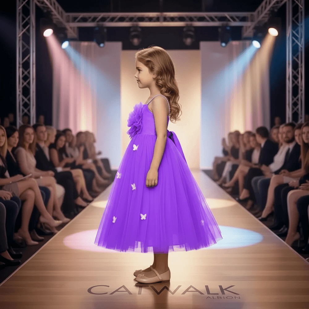Purple party frock for girls-M260170