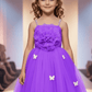 Purple party frock for girls-M260170