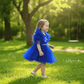 Blue party frock for girls-M260172