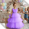 Girls purple knee length Party frock M260175