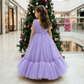 lavender net frock M260179