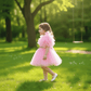 Pink party frock for girls-M260177