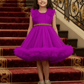 Girls Magenta knee length Party frock M260173