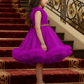 Girls Magenta knee length Party frock M260173