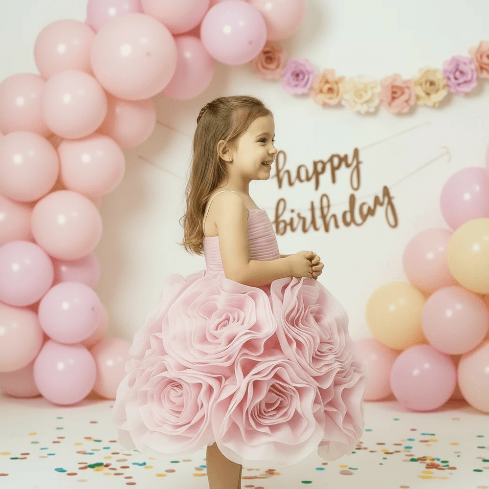 Pink net frock M260171