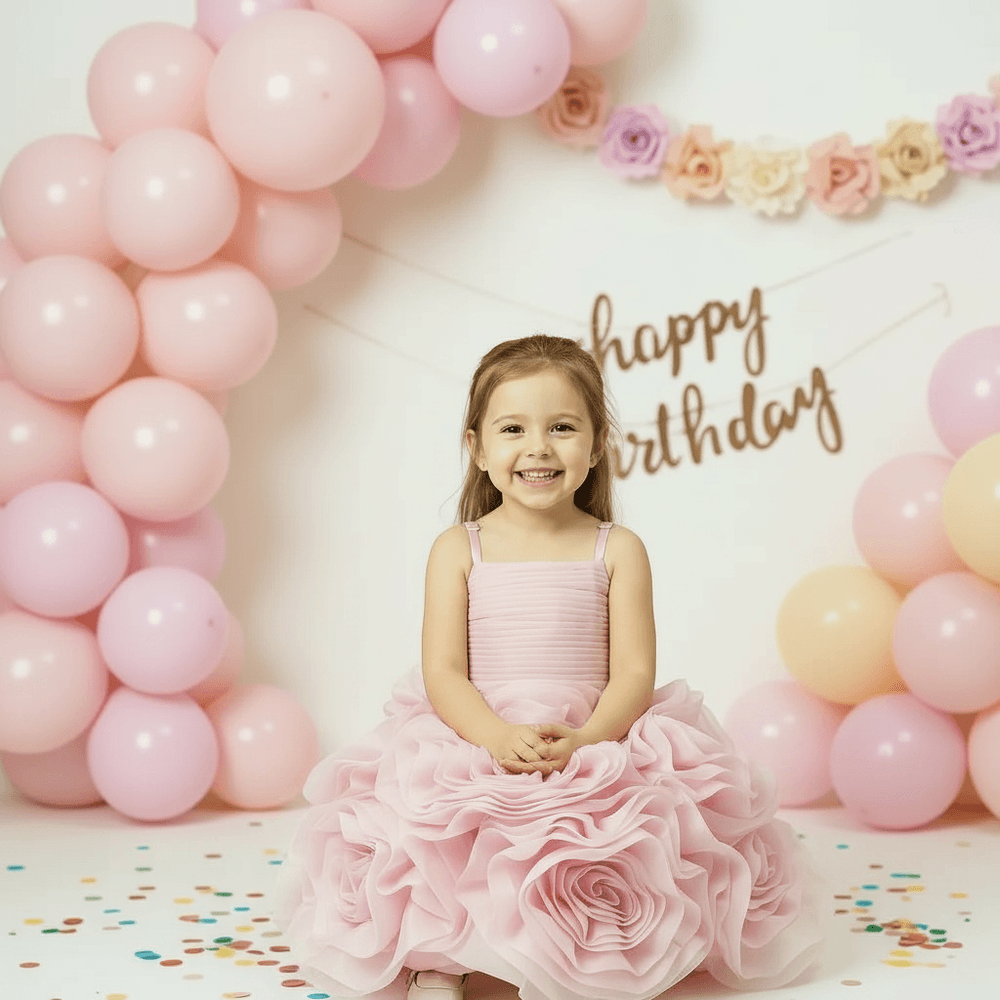 Pink net frock M260171