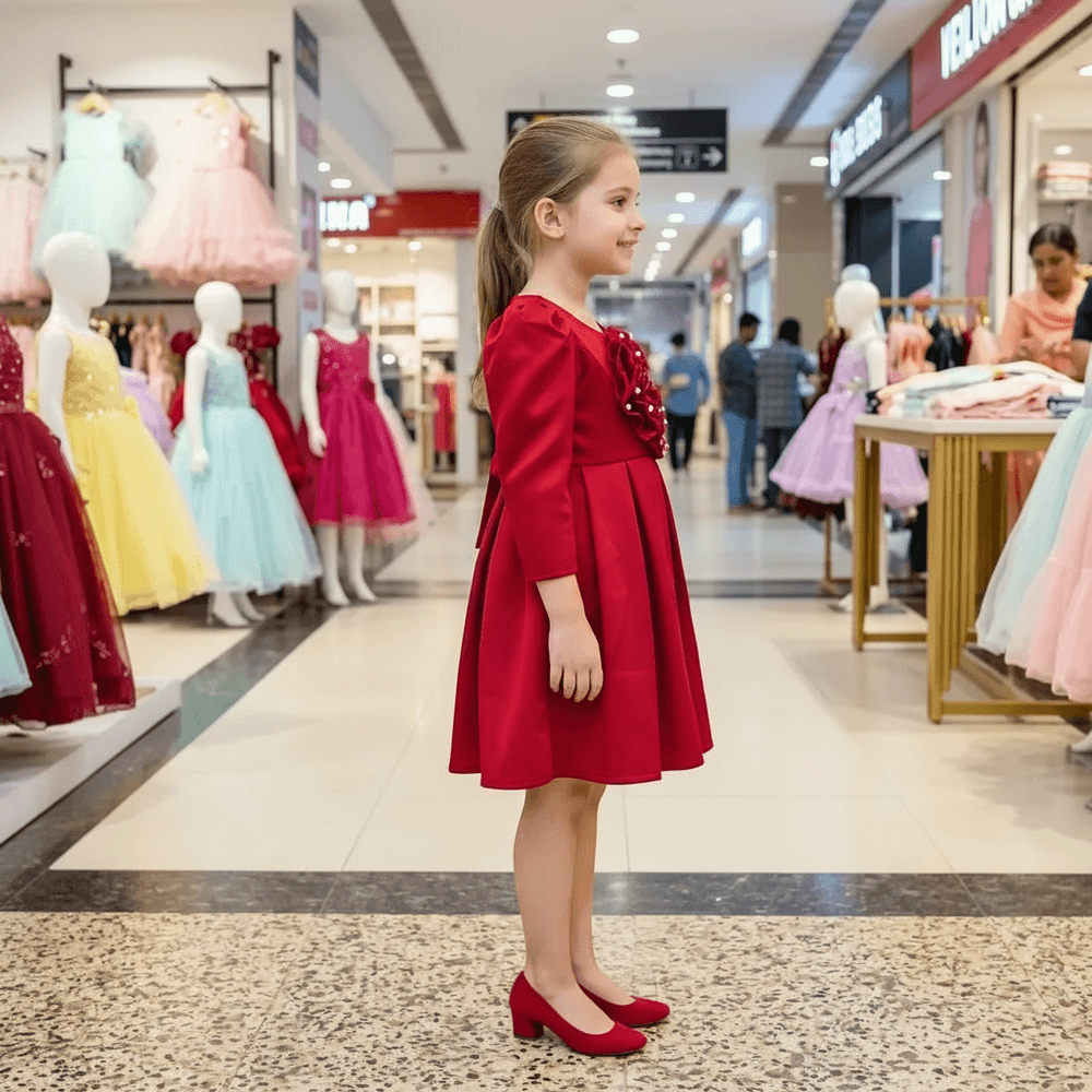 Girls red Party dress M260185