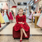 Girls red Party dress M260185