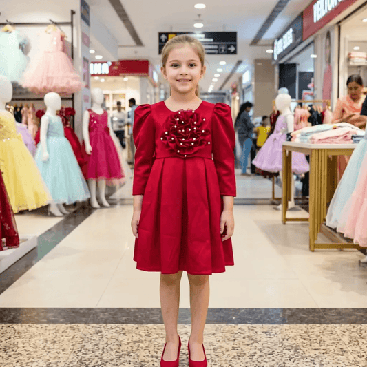 Girls red Party dress M260185