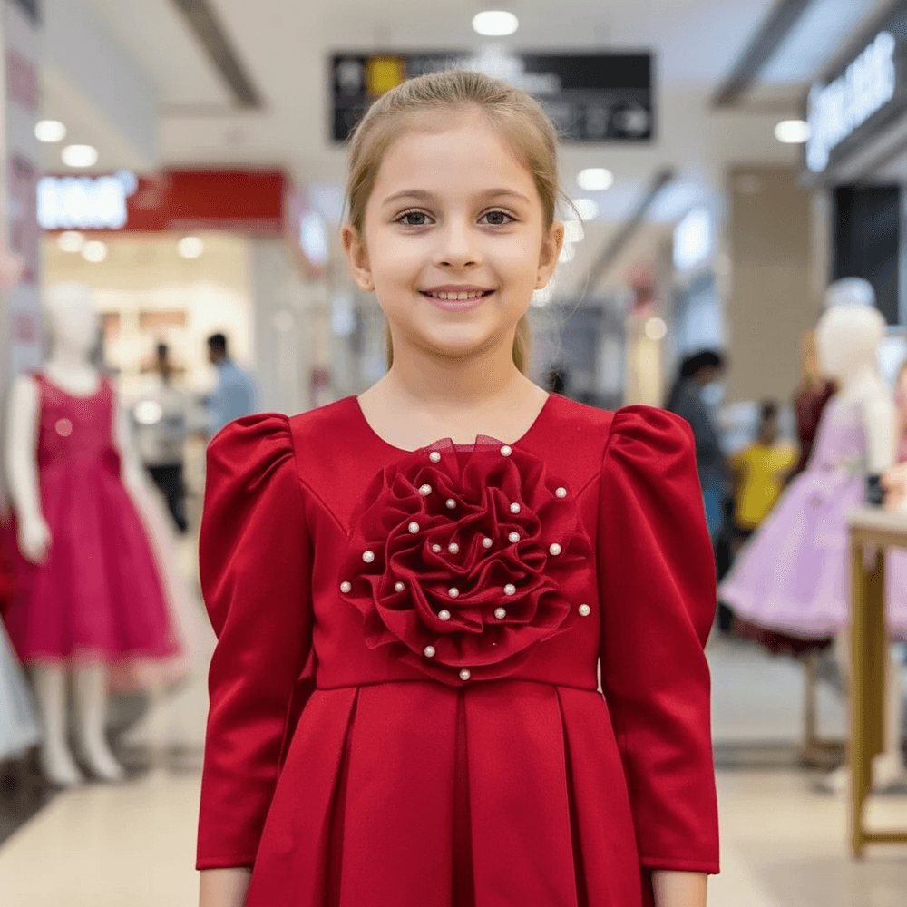 Girls red Party dress M260185