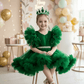 Green party frock for girls-M260186