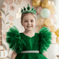 Green party frock for girls-M260186