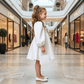 Girls white Party dress M260189