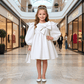 Girls white Party dress M260189