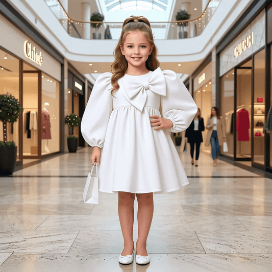 Girls white Party dress M260189