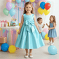Girls sky blue  Party dress M260190