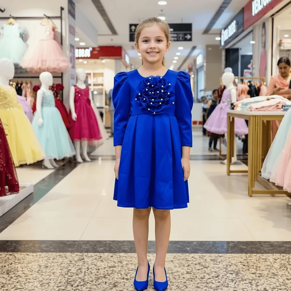 Girls royal blue Party dress M260191