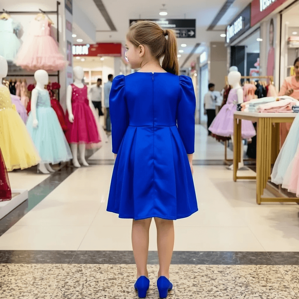 Girls royal blue Party dress M260191