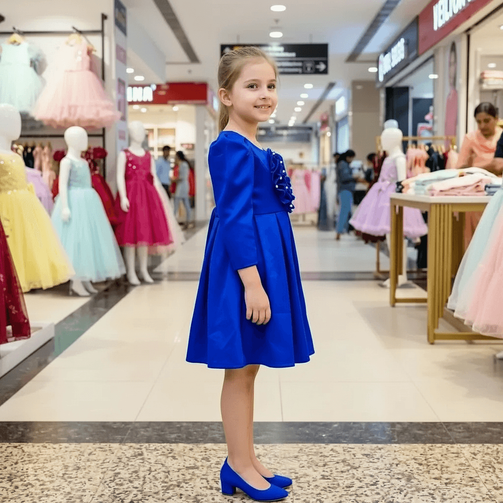 Girls royal blue Party dress M260191