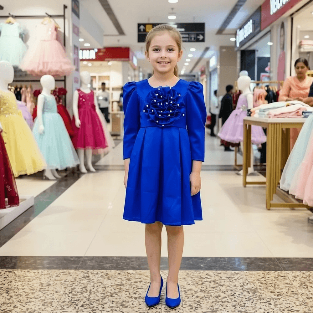 Girls royal blue Party dress M260191