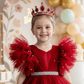 Red party frock for girls-M260192