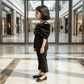 Black party dress for girls-M260193
