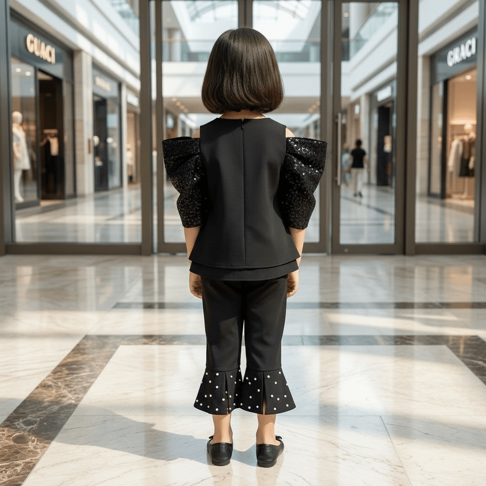 Black party dress for girls-M260193