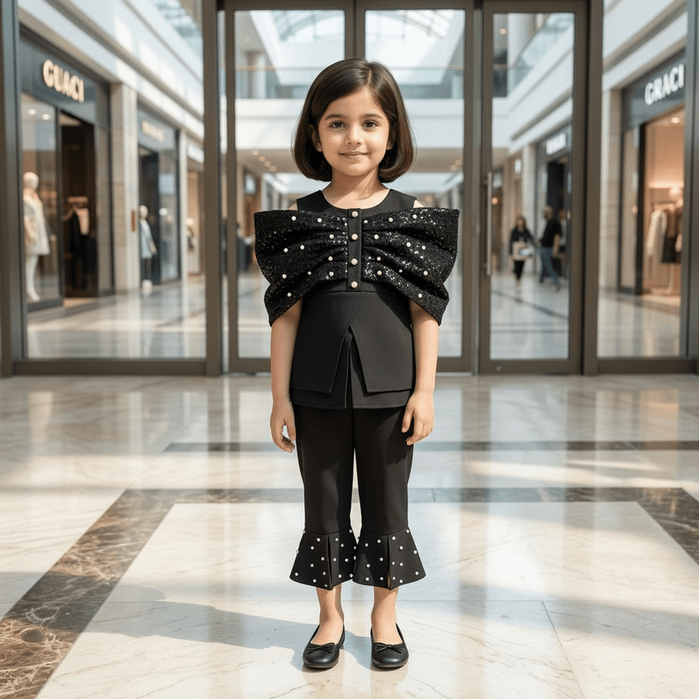 Black party dress for girls-M260193