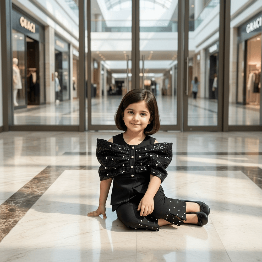 Black party dress for girls-M260193
