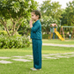 Teal blue party dress for girls-M260194