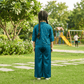 Teal blue party dress for girls-M260194