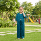 Teal blue party dress for girls-M260194