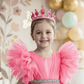 Peach party frock for girls-M260200