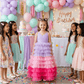 Multicolor party frock for girls-M260203
