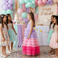 Multicolor party frock for girls-M260203