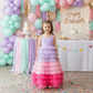 Multicolor party frock for girls-M260203