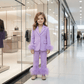 lavender coat pant for girls-M260204