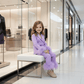 lavender coat pant for girls-M260204