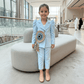 Sky blue coat pant for girls-M260205