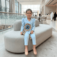 Sky blue coat pant for girls-M260205