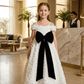 White party frock for girls-M260207