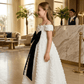 White party frock for girls-M260207