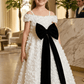 White party frock for girls-M260207